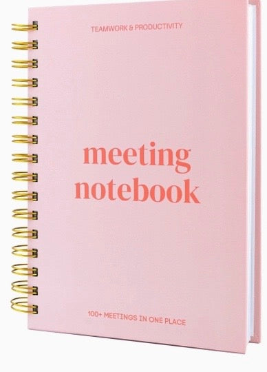Meeting Notebook: Pink