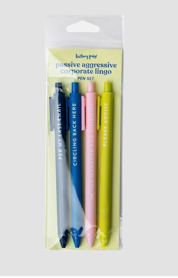 Corporate Lingo Jotter Pen Set