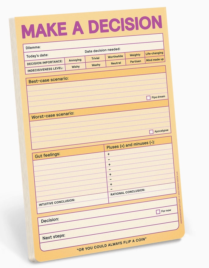 Make A Decision Notepad